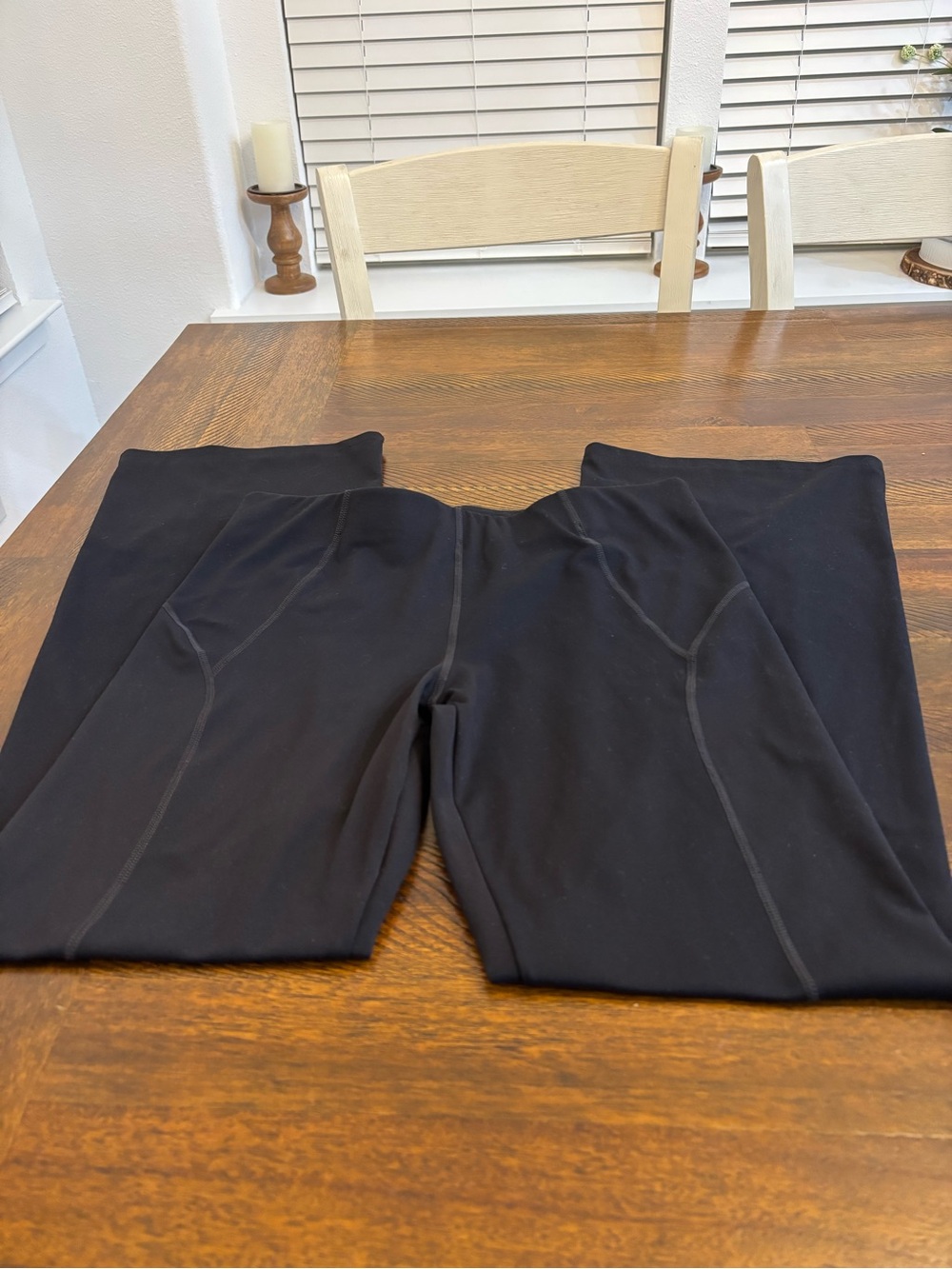 Sage Black Wide-Leg Stretch Leggings